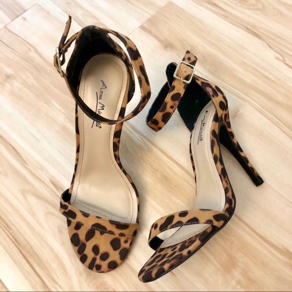 Anne Michelle Shoes - ANNE MICHELLE leopard animal print sandals heels